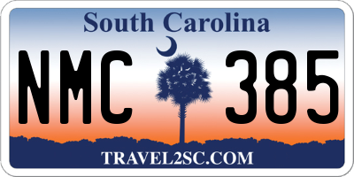 SC license plate NMC385