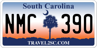 SC license plate NMC390