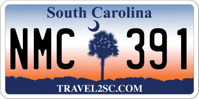 SC license plate NMC391