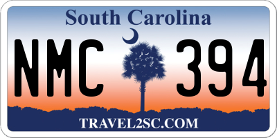 SC license plate NMC394