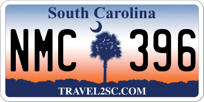 SC license plate NMC396