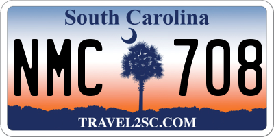 SC license plate NMC708