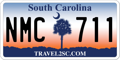 SC license plate NMC711