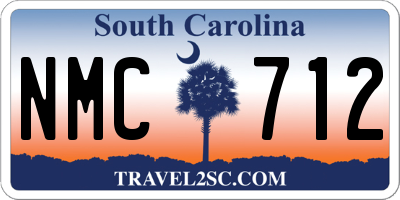 SC license plate NMC712