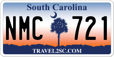 SC license plate NMC721