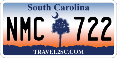 SC license plate NMC722