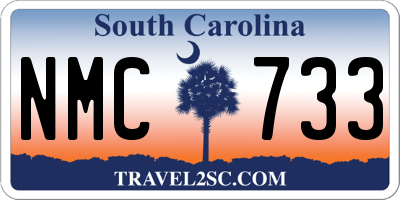 SC license plate NMC733