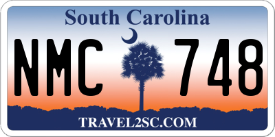 SC license plate NMC748