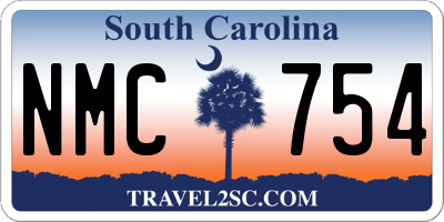 SC license plate NMC754