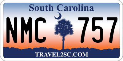 SC license plate NMC757
