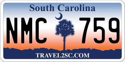 SC license plate NMC759