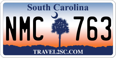 SC license plate NMC763