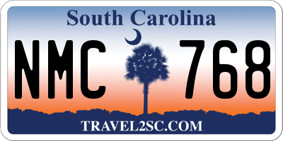 SC license plate NMC768