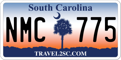 SC license plate NMC775
