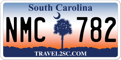 SC license plate NMC782