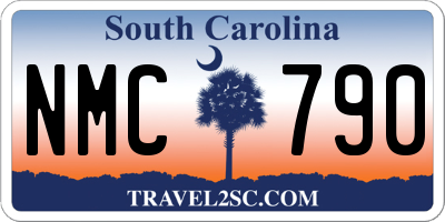 SC license plate NMC790