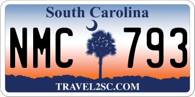 SC license plate NMC793