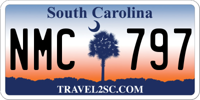 SC license plate NMC797