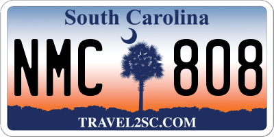 SC license plate NMC808