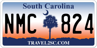 SC license plate NMC824