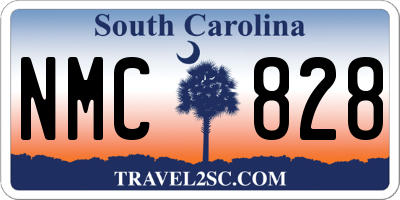 SC license plate NMC828