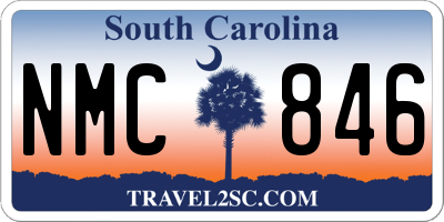SC license plate NMC846
