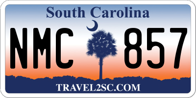 SC license plate NMC857