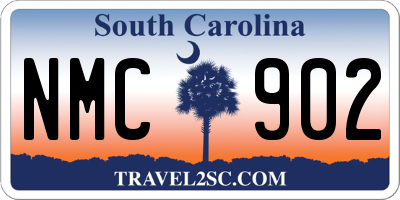 SC license plate NMC902