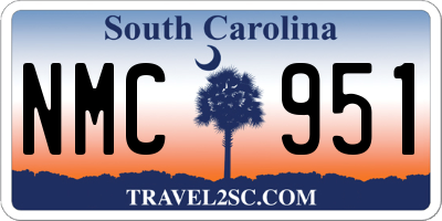 SC license plate NMC951