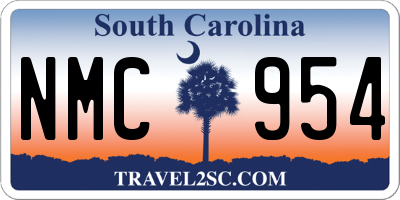 SC license plate NMC954