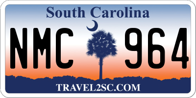 SC license plate NMC964