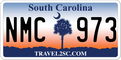 SC license plate NMC973