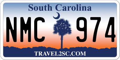 SC license plate NMC974