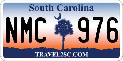 SC license plate NMC976