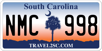 SC license plate NMC998