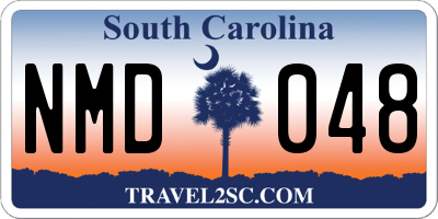 SC license plate NMD048