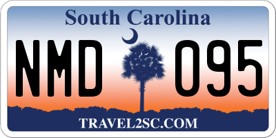 SC license plate NMD095