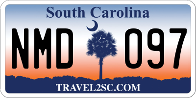 SC license plate NMD097