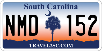 SC license plate NMD152