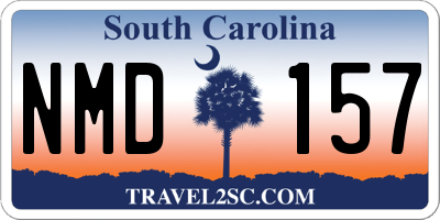 SC license plate NMD157