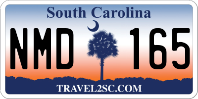 SC license plate NMD165