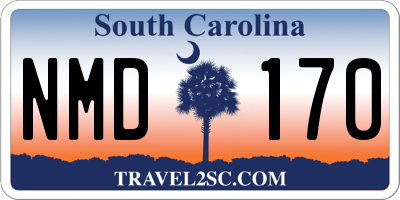 SC license plate NMD170