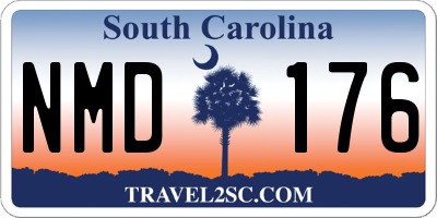 SC license plate NMD176