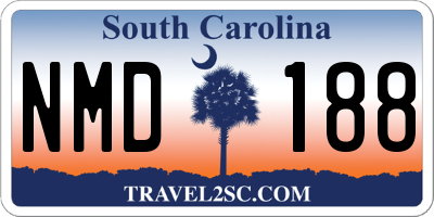 SC license plate NMD188