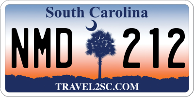SC license plate NMD212