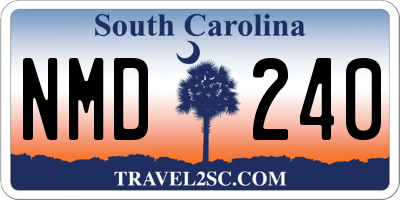 SC license plate NMD240