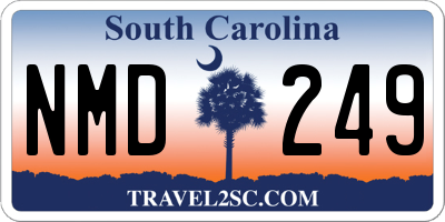 SC license plate NMD249