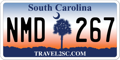 SC license plate NMD267