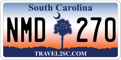 SC license plate NMD270