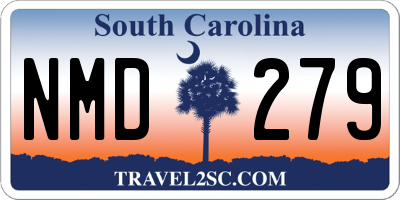 SC license plate NMD279